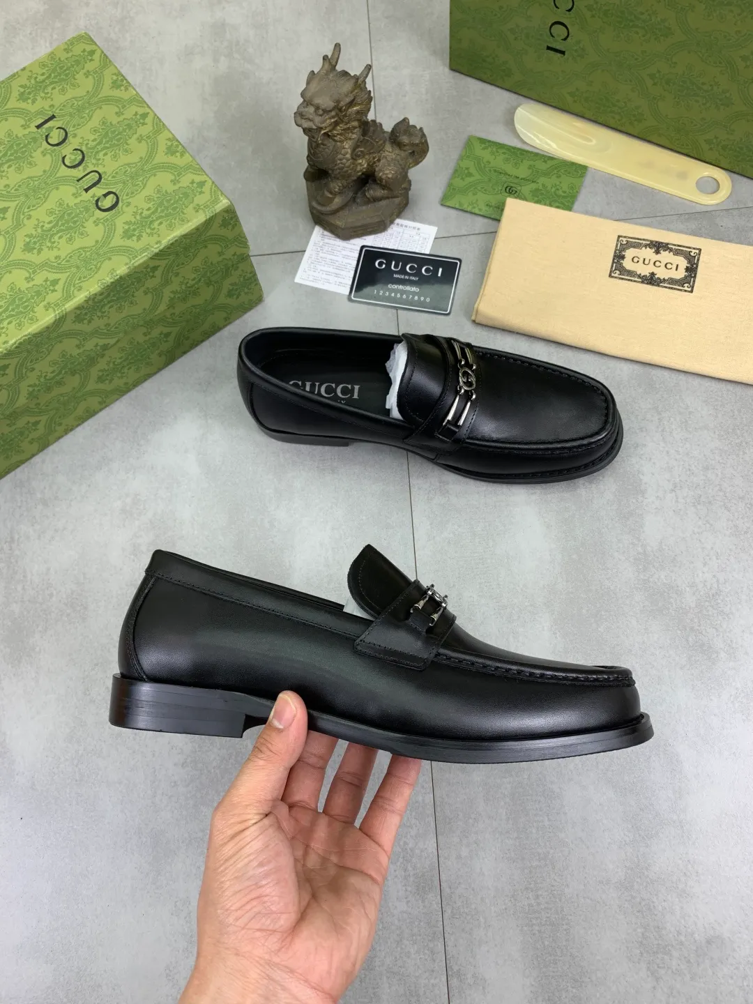 Men's men's shoes 💰P480 [New style] Water-dyed cowhide 💰💎💎💎 [Gucci] GUCCI high-end men's formal business leather shoes, original order 1:1 authentic goods! Original imported high-end open-edge beaded calfskin, original metal buckle, imported first-layer cowhide lining for feet, original outsole, men's shoe size: 38-45, 4️⃣ colors available